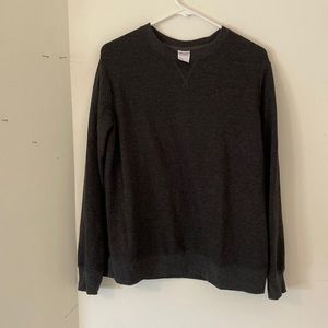 grey crew neck sweater